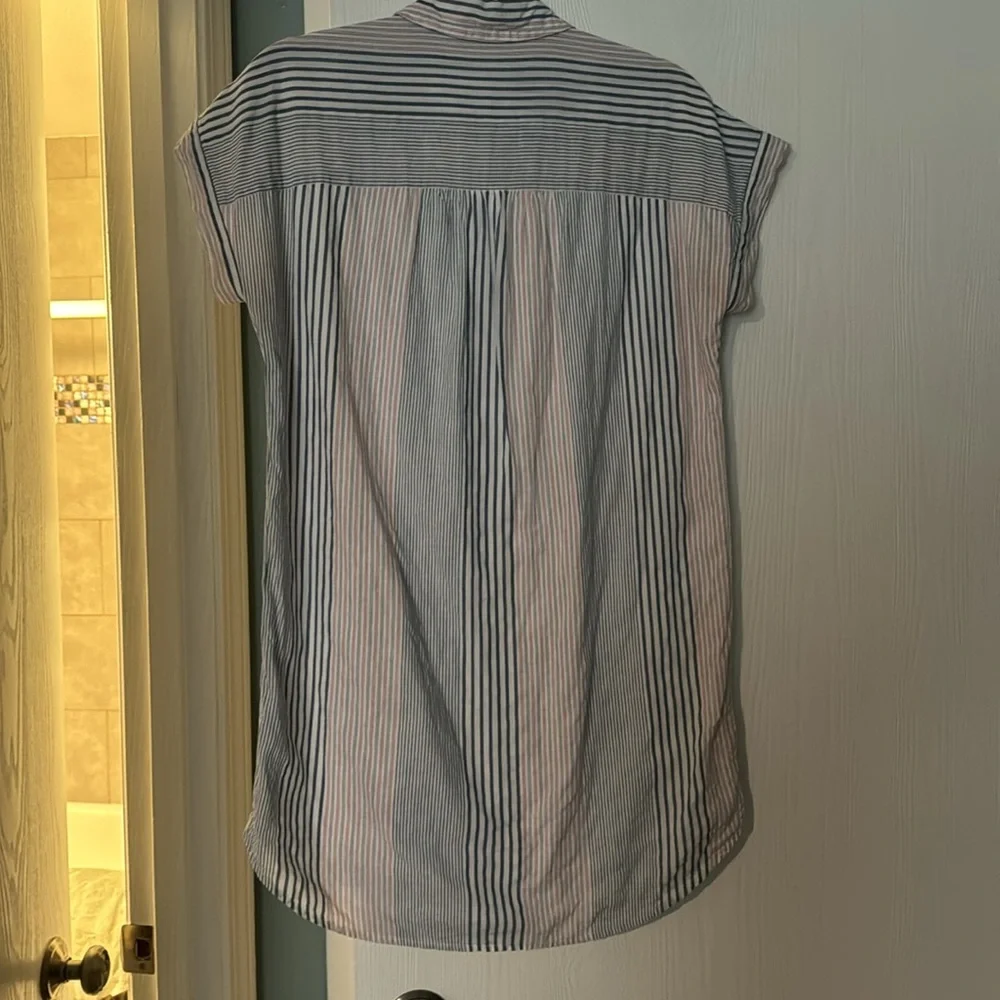 Madewell Striped Red, White and Blue Shirtdress Size Small Like New - Picture 5 of 5